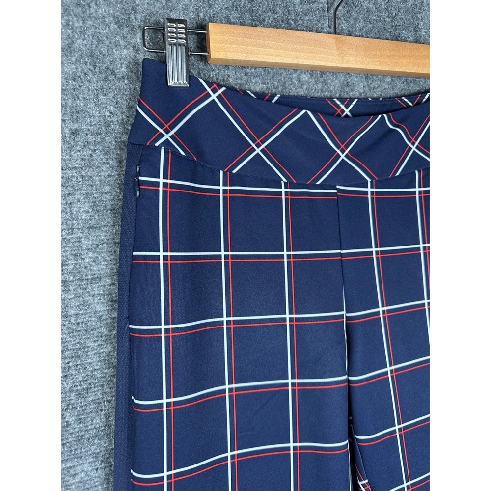 Tail Womens Golf Pants Size 4 Navy Blue Plaid Stretch Pull On Trousers Preppy - Picture 6 of 11
